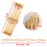 AMAPON Accordion Style Expandable Wall Wooden Coat Rack 13 Hooks (Pegs) Hang Hats Jackets Coffee Mug Purses Necklaces Towels Cap Leash Scarves Data Line Kitchenware AMAPON