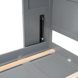 Queen Size Murphy Bed Frame, Foldable Cube Cabinet Queen Platform Bed, Modern Murphy Bed, Space-Saving Wall Bed for Guest Room or Home Office, No Box Spring Needed, Noise Free (Grey) Harper & Bright Designs