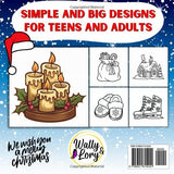 Cozy Christmas Coloring Book: Bold and Easy, Big and Relaxing Designs for Teens and Adults Featuring Winter Vibes WoodArtSupply