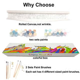 CHUNXIA Paint by Numbers Kit for Adults Beginner,2 Pack Rolled Canvas Wall Art Painting by Numbers Kit Seaside Painting Decor Packaged in a Nice Box,12x16inch(155-156) CHUNXIA