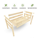 BIRASIL Outdoor Raised Garden Bed, Wood Planter Box for Vegetable Flower, Elevated Reinforced Large Garden Planters Boxes for Backyard Patio Gardening Balcony (48.5”L, Natural Wood) BIRASIL