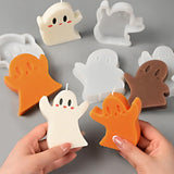 ZQYSING Halloween Ghost Candle Molds for Candle Making, 6 PCS Different Shapes Cute Spooky Silicone Molds for Candles Wax Soap Clay Plaster Epoxy Resin Home Decorations ZQYSING