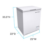 West Bend WB0500CFMW Chest Freezer, 5-Cu.Ft, White West Bend
