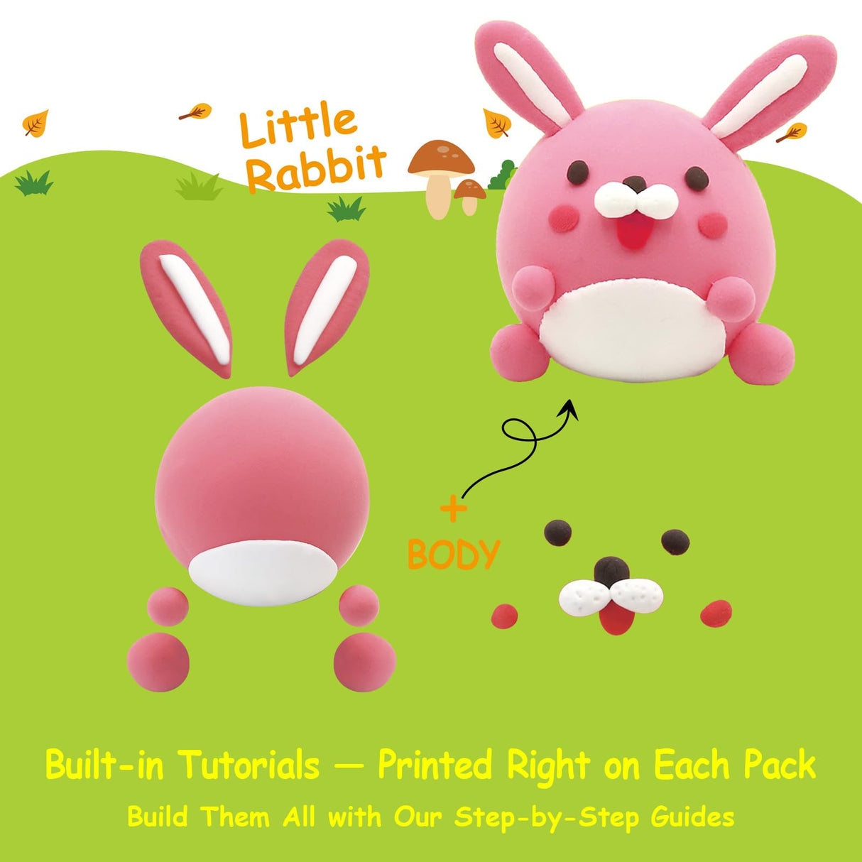 Air Dry Clay Kit for Kids - 12 Portable Packs, Soft & Mess-Free Clay with Tools & Tutorials, Birthday Gift for Girls Ages 3-12, Creative Arts Crafts Travel Toys for Girls Boys - Halloween Party Favors MOEVERLIW