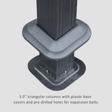 Domi 10x12FT Outdoor Gazebo, Hardtop Gazebo with Galvanized Steel Double Roof, Metal Gazebos with Drainage System Patio Pergola for Patio Deck Backyard,Curtain and Netting,Gray domi outdoor living