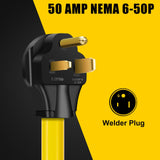 LAZMUMI NEMA 6-50P to 14-50R EV Charger Adapter Cord with 6-AWG Heavy Duty Adapter Cord for Tesla and Other EV Level 2 Charging LAZMUMI