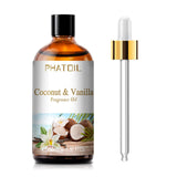 PHATOIL 3.38FL.OZ Coconut & Vanilla Fragrance Oils for Aromatherapy, Essential Oils for Diffusers for Home, Perfect for Diffuser, Yoga, DIY Candle and Soap Making - 100ml PHATOIL