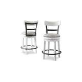 Signature Design by Ashley Valebeck 24.5" Modern Swivel Counter Height Barstool, Whitewash Signature Design by Ashley