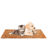 Dicunoy Bamboo Bath Mat, Bathroom Shower Rug, Wooden Toilet Doormats for Shower Doorsteps, Sauna, Tub (23.6" L x 16" W) Dicunoy