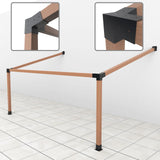 Grehitk Pergola Kit with Brackets, 15°Slanted Roof Pergola Bracket Kit, Roof Wall Mount Extension Bracket Kit 3-Way Brackets for Pergolas,Log Cabin Outdoor Pergola 4"x 4" (Actual 3.5" X 3.5") Lumber Grehitk