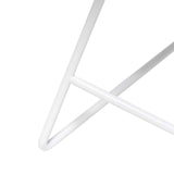 Simple Designs LT2066-WOW 14" Down to the Wire Metal Table Lamp with Fabric Shade, White with White Shade Simple Designs