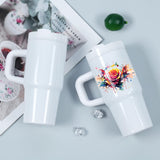 Muwnrol 4 Pack 14 Oz Sublimation Tumbler with Handle and Straw for Kids, Sublimation Tumbler Blanks Bulk, Stainless Steel Sublimation mugs, Individually Boxed Muwnrol