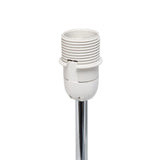 Simple Designs LT2007-GRY Chrome Mini Basic Stick Table Lamp with Fabric Shade, Gray Simple Designs