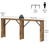 YATINEY Console Table, 63" Long Behind Couch Sofa Table, Entryway Table, Farmhouse Console Table for Narrow Spaces, Hallway, Living Room, Rustic Brown CT30BR YATINEY