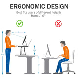 Aconcept Extra-Slim 24 x 14 White Lift Standing Desk Converter, Manual Adjustable Height Sit Stand up Desk Riser, Compact for Monitor or Laptop Workstation Aconcept