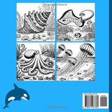 Awesome Ocean Coloring Book 2: Activity Book For Kids Teens and Adults With Amazing Underwater Sea Creatures Having Adventures Under the Water (Awesome Ocean Coloring Books) WoodArtSupply