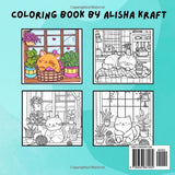 Fuzzy Hygge: Cozy Cats Coloring Book for Adults & Teens Featuring Cozy Friends for Stress Relief (Bold & Easy Coloring Book, Fuzzy Friends) WoodArtSupply