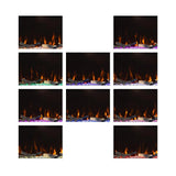 Modern Ember Marcel 72-in Smart Electric Fireplace TV Stand | 42” Firebox Heater | Multi-Flame Colors | Remote, Wi-Fi App, Alexa & Google | Fits TVs up to 80” | Warm Walnut with Brass Handles Modern Ember