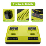 ANTRobut P117 Replacement Ryobi Charger 18v Dual Charger for Ryobi Battery Charger Dual Chemistry Li-ion & Ni-cad Ni-Mh 12V-18V for Ryobi One+ Plus Battery P100 P101 P102 P103 P105 P107 P108 1400670 ANTRobut