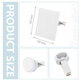 Framendino, 4 Pack Sublimation Blank Car Air Vent Clips Heat Transfer Car Outlet Perfume Clip Auto Diffuser Vent Clip Car Scent Diffuser Clip Car Exhaust Outlet Accessories Square Framendino