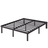 Viisari King Bed Frame 14 Inch Metal Bed Frame King Heavy Duty Platform No Box Spring Needed Easy Assembly Noise Free Black 4005-14B Viisari