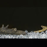 HOMCOM 40" Electric Fireplace Recessed and Wall Mounted with Remote Control, 1500W Fireplace Heater with 8H Timer, Adjustable Flame Color and Brightness, Log and Crystal HOMCOM