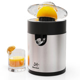 Eurolux Electric Orange Juicer, Sleek Effortless Citrus Juice Squeezer for Lemon, Lime, Grapefruit | Powerful Motor, Easy to Clean, Removable Dishwasher-Safe Parts Eurolux
