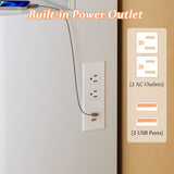 Vanity Desk with Mirror and Lights, 47.2" Makeup Vanity with 11 Storage Drawers and Hidden Storage Shelves, White Vanity with Charging Stations & 3 LED Lighting Modes Adjustable, for Bedroom HUAHUU