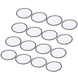 MECCANIXITY 16pcs Sublimation Patch Blank, 6cm/2.36" Fabric Iron-on Blank Heat Transfer Repair Patch for DIY Crafts Caps Clothes Shoes Bags Uniforms, White MECCANIXITY