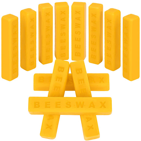 Sukh 12PCS Yellow Beeswax-Bar - 290g(10.23oz) Beeswax Block - Wax Bar Yellow Beeswax Bulk Bar of Wax Yellow Beewax for Candles Triple Filtered Skincare,Lip Balms,Lotions,DIY Projects,Soap Sukh