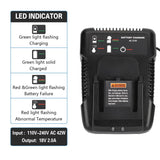 18V for Ridgid Battery Charger R86092 R86091 Replacement for Ridgid 18V NiCad/Lithium Ion Battery R840093, R840095, R840083, R840085, R840086, R840087, R840089, AC840085, AC840086 Philophca