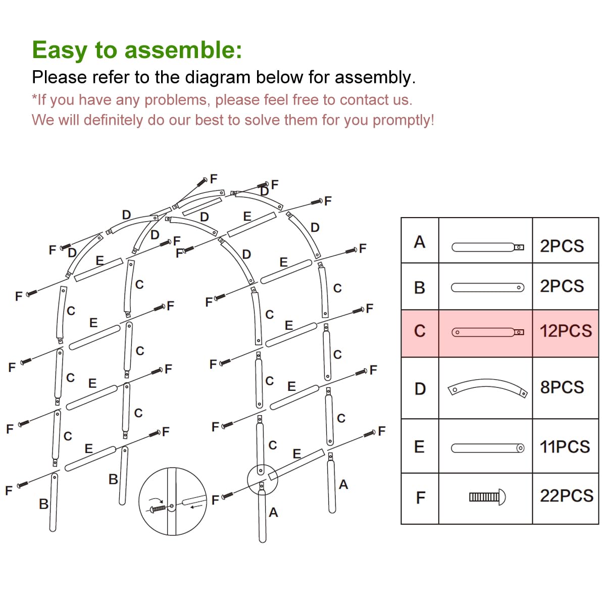 Metal Pergola Arbor,4.6 Feet Wide x7.9 Feet High Assemble Freely for Various Climbing Plant Wedding Garden Arch Bridal Party Decoration Wide Arbor LeJoy Garden