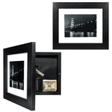 Hidden Gun Storage - Gun Safe Pistol Storage, 11"x14" Matted to 8"x10" Concealment Furniture Secret Decor Handgun Picture Frames Box Homvle