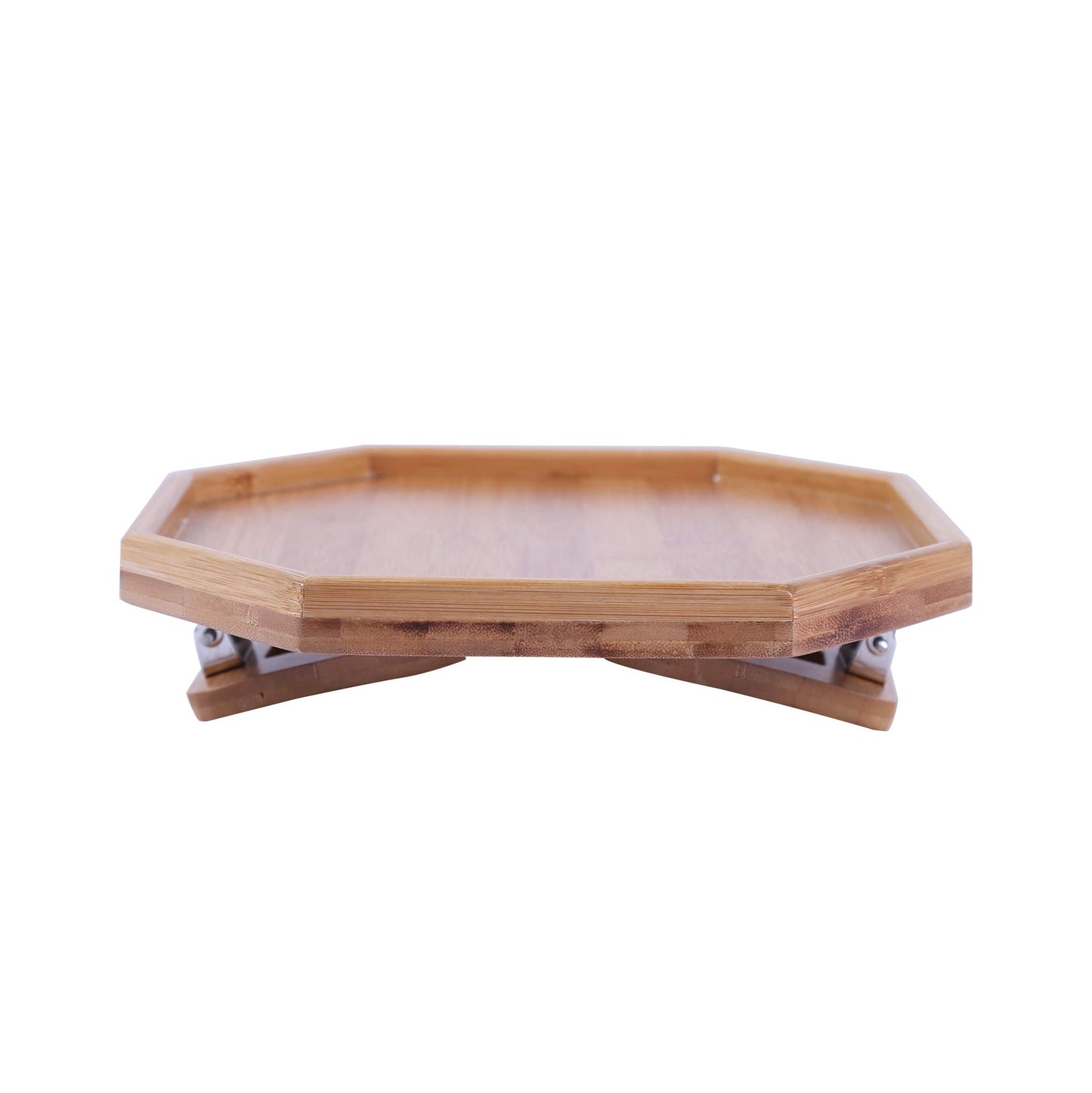 Xchouxer Side Tables Natural Bamboo Sofa Armrest Clip-On Tray, Ideal for Remote/Drinks/Phone - WoodArtSupply