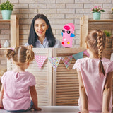 WATINC 12Pcs Hand Puppet Making Kit for Kids Art Craft Felt Sock Puppet Toys Creative DIY Make Your Own Puppets Pompoms Storytelling Role Play Party Supplies for Girls Boys WATINC