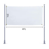 4 Pcs Polyester Oxford Cloth Blank Banners - Blank Banner Signs with Hanging Ropes, 2x4 ft DIY Blank Sublimation Vinyl Banners for Birthday Party Wedding Thanksgiving Christmas Indoor Outdoor Display Alphatool