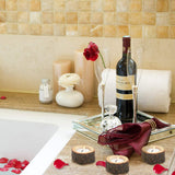 Hagao Tea Light Candle Holders, Personalized Wooden Votive Tealight Holder for Wedding Party Birthday Holiday Set of 12 (1") Hagao