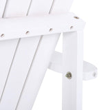 Outsunny Wooden Adirondack Chair, Outdoor Patio Lawn Chair with Cup Holder, Weather Resistant Lawn Furniture, Classic Lounge for Deck, Garden, Backyard, Fire Pit, White Outsunny