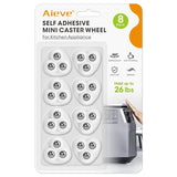 Aieve Appliance Sliders for Kitchen Appliances, 8 Pack Self Adhesive Mini Universal Caster Wheels, Countertop Small Appliance Rollers Suitable for Coffee Maker, Air Fryer, Small Furniture, Storage Box AIEVE
