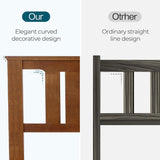 LINSY Wood Full Size Bed Frame, Solid Wood Platform Bed Frame Full with headboard, Wooden Bed with Wood Slat Support, No Box Spring Needed, Walnut LINSY