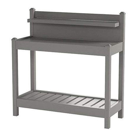 Dura-Trel Greenfield PVC Vinyl Indoor Outdoor Table Potting Bench Station with Shelf for Plant Accessories & Gardening Supplies Storage, Mocha DuraTrel