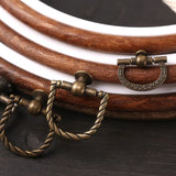 Jupean Embroidery Hoop, 7.5'' 9.2'' Oval Embroidery Hoop, Imitated Wood Display Frame with 30 Pieces Embroidery Needles, Embroidery Frame and Cross Stitch Hoop for Art Craft Sewing and Wall Hanging JUPEAN