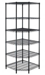 BestOffice New Heavy Duty Wire Steel 6-Tier Corner Shelf Garage Storage Shelving Rack C706 BestOffice