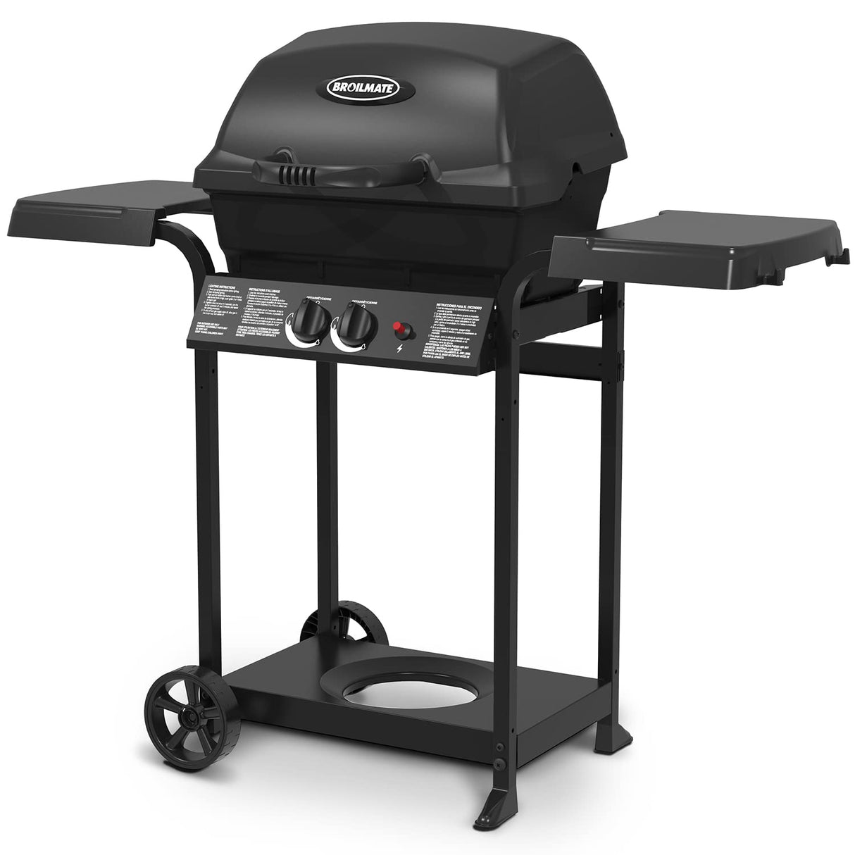 Broil-Mate, 24025BMT, Cast 2-Burner, Liquid Propane Gas Grill, Black Broil-Mate