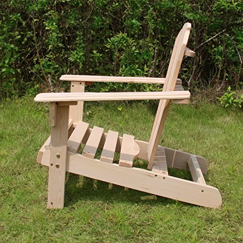 Merry Garden Kids Foldable Wooden Adirondack Chair, Children's Outdoor Patio Furniture, Garden, Lawn, Deck Chair, Unfinished Merry Garden