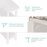 Lufeiya White L Shaped Computer Desk with Power Outlet Shelves, 47 Inch Corner Desk for Home Office Bedroom, L-Shaped Study Writing Working PC Desks, White Lufeiya