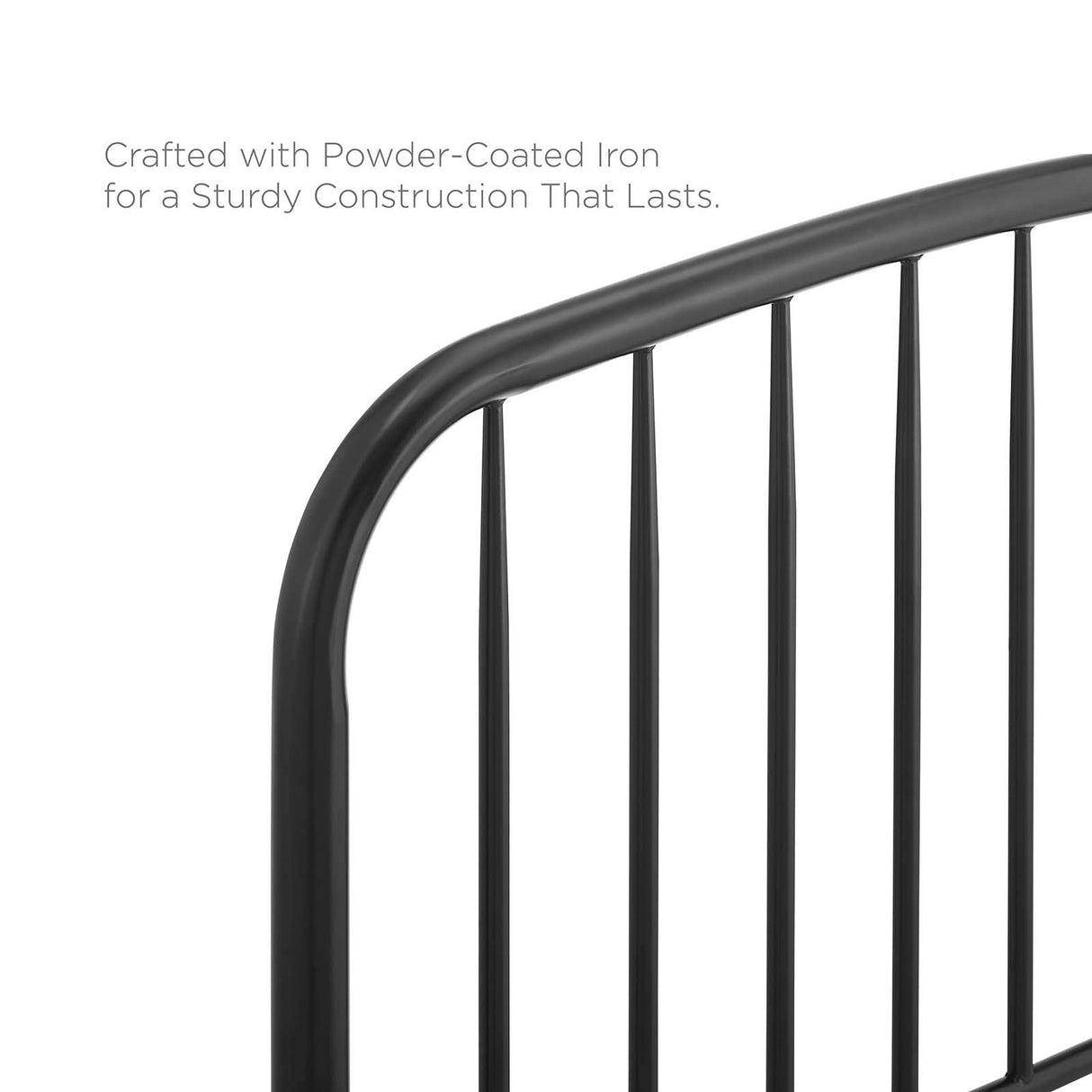 Modway MOD-6149-BLK Nova Full Metal Headboard, Black Modway