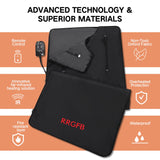 RRGFB Infrared Sauna Blanket, Portable Sauna Blanket for Detoxification, Crystal Therapy Personal Sauna for Home Relaxation, 1-60 Mins Timer, 95-167℉ Temp Range, 5.74 ft x 2.53ft RRGFB