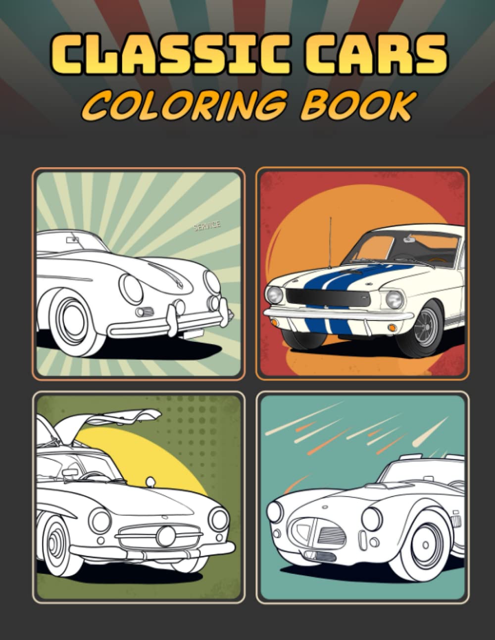 Classic Cars Coloring Book: A Collection of 50 Iconic Classic Cars | Relaxation Coloring Pages for Kids, Adults, Boys, and Car Lovers WoodArtSupply