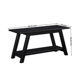 Roundhill Furniture Elyz Solid Wood Bench with Shelf, 36.10-Inch Long, Espresso Roundhill Furniture